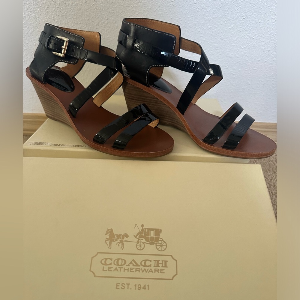 Coach wedge sandal size 9
